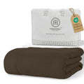 Threadmill Luxury 100% Cotton King Herringbone Blanket, Espresso | All-Season Thermal Blanket, Soft & Breathable, Cozy Moisture-Wicking, OEKO-TEX Certified, Machine Washable, 106x92 in - color: Espresso, size: King (106" x 92")