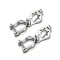 2-Pack 1-3/8" T-Post Gate Hinge Kit,Heavy Duty Galvanized Steel Chain Link Fence Gate Hinge Pins,200° Swing for Farm, Garden, Backyard Gate