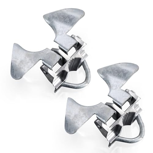 2 Pack KINNAN Chain Link Fence Butterfly Gate Latch, Galvanized Steel Butterfly Gate Latch for 1-3/8" Gate Frame and 2-3/8" Gate Post, Fence Gate Latch with Padlock Hole
