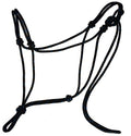 Soft 2 Knot Horse Halter - color: Black with Blue, size: Large