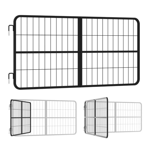 48" W×24" H Stall Guards for Horses, Horse Stall Gates, Heavy Duty Steel Yoke Design Fits Standard Barn Doorways - size: 48"W×24"H