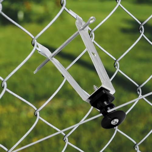 Tondiamo Chain Link Insulator Electric Fence Stainless Steel Insulator T Post Extender Wire Holders for Chain Link and Studded T & U-Posts Tubing(Black,100 Pcs) - color: Black