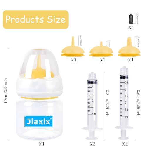 Pet Nursing Bottle Kit for Kitten Puppy,60mlCat Bottle Feeding Kit Nipple Kittens Syringe for Small Cat Dog Newborn Kitten Puppys Rabbits Squirrel Animals (Yellow) - color: Yellow