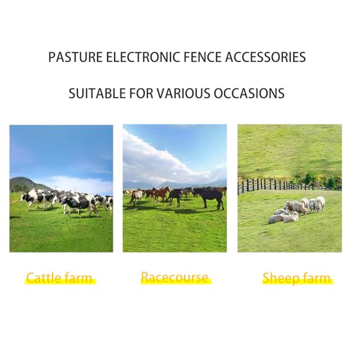 Electric Fence Gate Kit with Spring-Loaded Handles & Tension Spring, 2-Way Anchors and Insulators for Farm Fencing (2 Set)