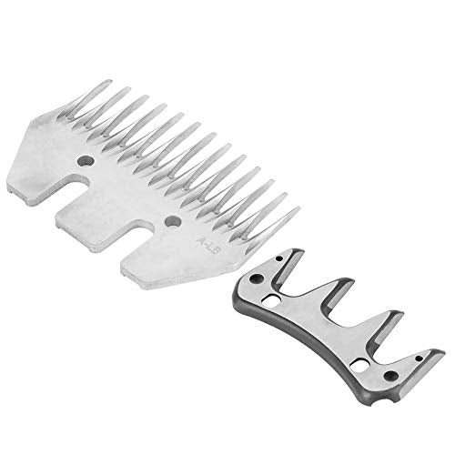Stainless Steel Sheep Clippers Blade High Hardness Replacement Shearing Cutter for Sheep Goat Animal Grooming with 9T 13T Straight Curved Blade Options (13-Tooth Straight (+ - size: 13-tooth straight blade (+ oscillating blade)