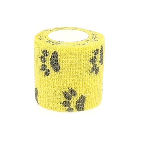 Self Adhesive Bandage Wrap Animal Cohesive Bandage Self Adherent Wrap First Aid Tape for Dogs Cats Horses Birds & Wrist Healing Ankle Sprain (2 Inch Sunshine Set 6 Rolls) - color: 2 Inch Sunshine Set 6 Rolls