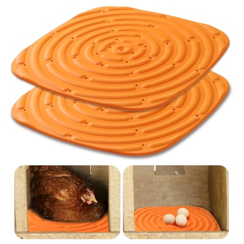 4PCS Chicken Nesting Box Pads, Washable Nesting Pads for Chicken Coop Bedding Nest Box Liners (Orange) - color: Orange
