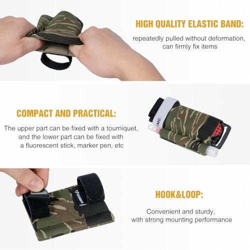 IDOGEAR Sports Tactical Tourniquet Pouch First Aid Holder for CAT Gen7, Combat Trauma Kit for Tactical Vest Belt - color: VTS