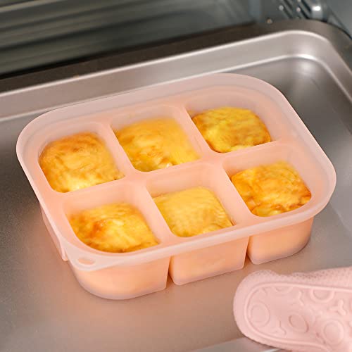 haakaa Silicone Baby Food Tray - Breastmilk Homemade Baby Food Mold - Baby Fresh Food Freezer Tray - Ice Cube Tray - - 4m+ Baby Toddler Kid - Blush - color: Blush, size: Medium