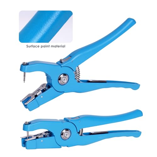 Cattle Ear Tagger Universal Livestock Ear Tag Pliers Applicator for Cattle Cow Pig Sheep Goat Livestock(Blue)