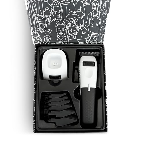 TPOB Play Barber Hair Clippers for Men 7500 RPM with Rubber Grips (White) - color: White