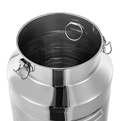 35L/9.24Gal Milk Can with Faucet, Stainless Steel Milk Can with Lid Milk Jug Milk Transport Container Wine Pail Bucket Bottle Stainless Steel Milk Bucket with Sealed Lid for Grain Wine Liquid