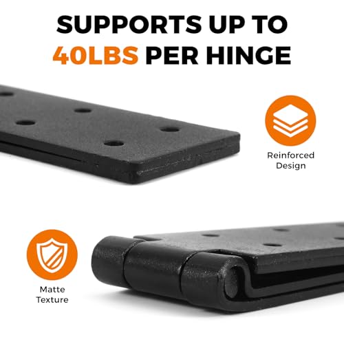 Fence Hinges for Outdoor Wood Gates Heavy Duty,270°Solid Folding Butt Hinges, Rust-Resistant (3 Pack) - size: Hinges Heavy Duty 3Pcs