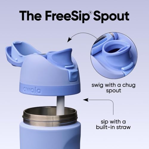 Owala FreeSip Stainless Steel Water Bottle 24 oz Out of the Blue - color: Out of the Blue, size: 24 Ounces