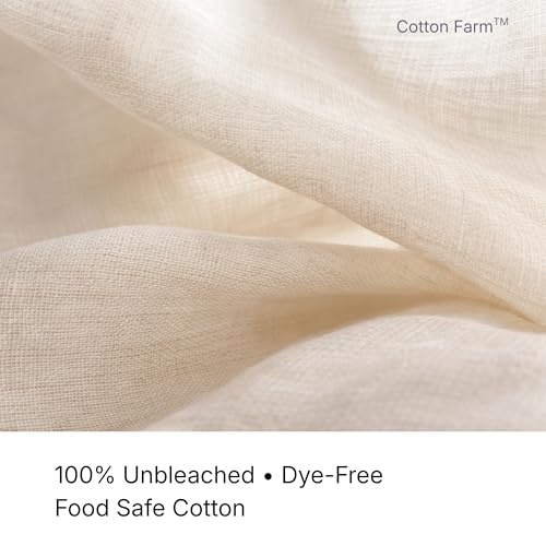 Cotton Farm Grade 100 XL Cheese Cloth for Straining & Cooking; 36x36 Inch; 100% Unbleached Cotton Cheesecloth; Reusable with Finished Edges, Butter Muslin - size: 36 x 36 inch / 1 piece