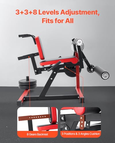VEVOR Leg Press Machine, 700/550/440 LBS Capacity Lower Body Special Leg Machines, Adjustable Leg Strength Workout for High-Intensity Presses, Home Gym Workout Training Weight Equipment - style: Seated Leg Press Machine 550lbs