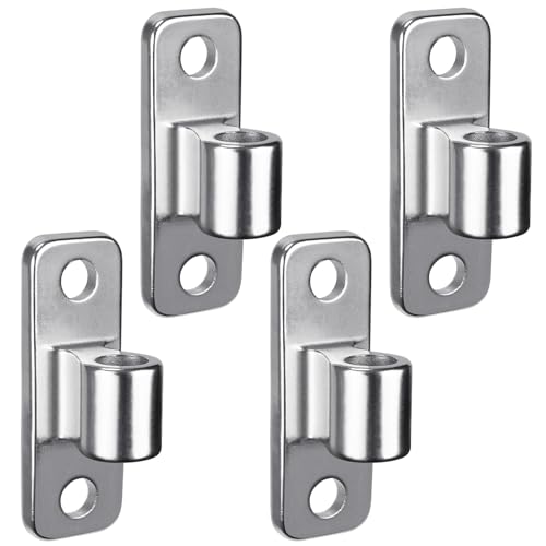 Insaga Heavy Duty 304 Stainless Steel Gate Hinges 4 Pcs, Wall Mount Hardware with 5/8" Pin, One-Piece Cast Hinge for Farm, Fence, Chain Link, Wooden & Metal Gates - color: Silver-SS-Hole-4Pcs