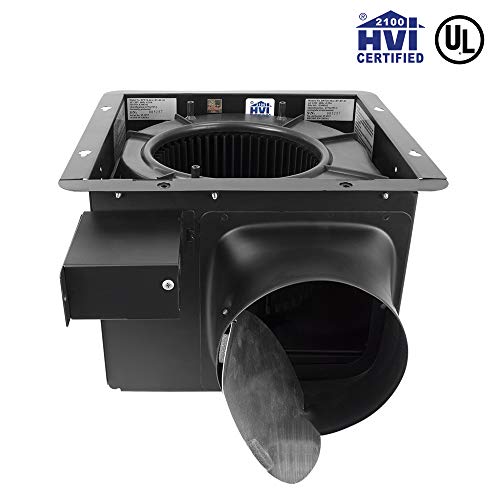 BV Bathroom Exhaust Fan 140CFM - Bathroom Fan 1.0 Sones, 6" Duct Collar, Rooms Up to 140 Sq. Ft.| Energy-Saving Ventilation Fan, Stainless Steel - No Attic Access | Ultra-Quiet HVI 2100,UL Certified - size: 140 CFM – Standard