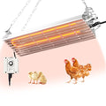 Safe Chicken Coop Heater 600W with Adjustable Thermostat, for Winter Chicken Warmth in 15 Sq Ft Coops, Waterproof & Tip-Over Protection Livestock Warmer