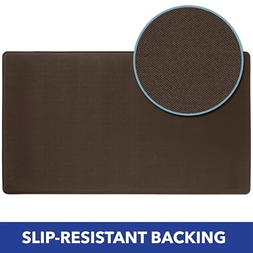 Cozy Living Anti-Fatigue Kitchen Mat, Modern Farmhouse 17.5"x55" - color: Grey/Beige, size: 18"L x 18"W x 0.5"Th