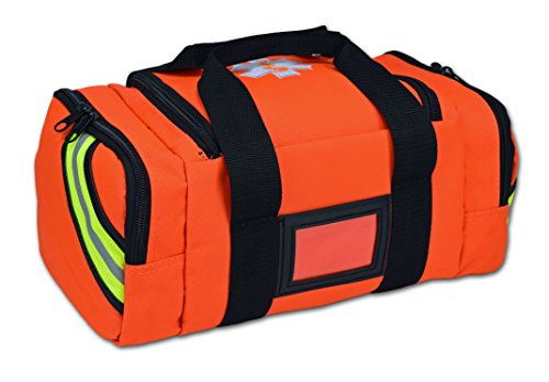 Lightning X Value Compact Medic First Responder EMS/EMT Stocked Trauma Bag w/Basic Fill Kit A - Orange - color: Orange