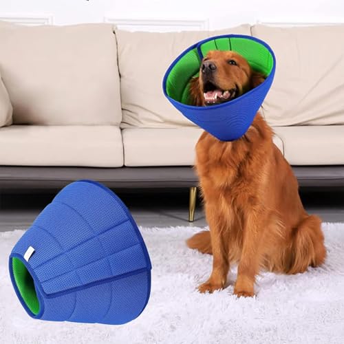 Soft Dog Cone Recovery Collars & Cones After Surgery for Small Dogs | Adjustable Breathable Dog Cone Collar,Protect Pets from Licking Wounds,Soft and Comfortable, Reduce Anxiety (S) - size: S