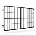 Durable 48" W x 24" H Horse Stall Gates with Two-Way Swing, Matte Black Steel Grid Stall Guards for Horses, Adjustable Stable Door for Farm Barns, Easy Install - size: 1