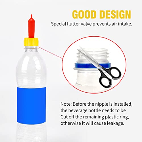 20Pcs Lamb Drinking Teats Pops Animal Milk Baby Bottle Nipples Nipples for Bottles for Lamb Sheep Goat Small Animal Feed