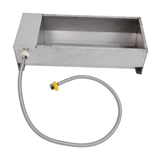 Sorandy Automatic Livestock Water Trough, Self Filling Animal Drinking Water Bowl with Float Valve, Stainless Steel Animal Water Tank for Chicken Duck Goose Cow Sheep Farm, Large Capacity