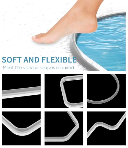 KRUI Collapsible Shower Threshold Water Dam, 39 In, Self Adhesive Shower Edge Water Barrier Stopper, Shower Water Blocker Retention System, Dry and Wet Separation for Bathroom Kitchen Countertop Sink - color: Transparent, style: [39in] +Free installation