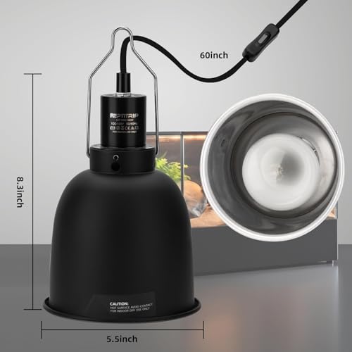 Reptile Light Fixture 5.5", Reptile Heat Lamp Max 100W, Reptile Tank Lighting Fixtures, Fixture for UVB Reptile Light, Reptile Tank Accessories 2 Packs E26 - size: 5.5-INCH