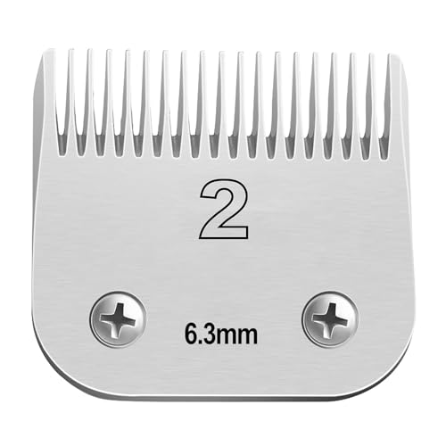 2# Replacement Ceramic Blades,Compatible with Oster Classic 76,Andis AGC | 6.3mm(1/4") Cutting Length,compatible with Oster and Andis Wahl KM10 Series Clippers - color: Size 2