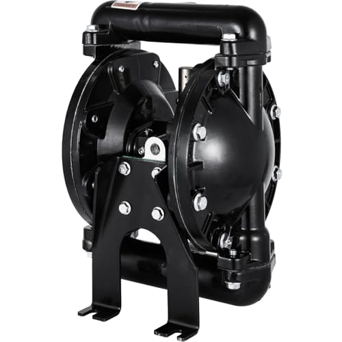 VEVOR Air-Operated Double Diaphragm Pump 1 inch Inlet Outlet Aluminum 35 GPM Max 120PSI, Nitrile Diaphragm, QBY4-25L-1inch-35 - size: 22 GPM