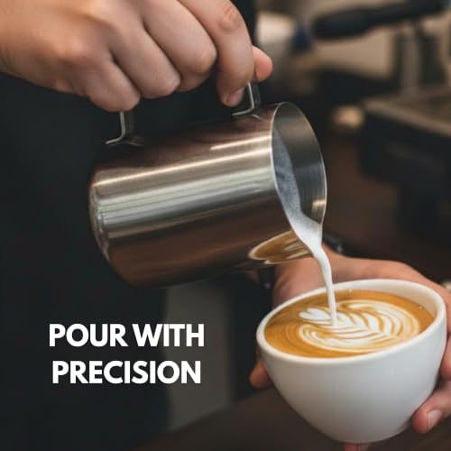 Rattleware 32oz Stainless Steel Latte Art Pitcher | Classic steaming pitcher - size: 32 Ounces