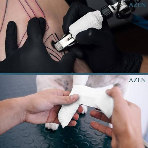 AZEN 16 Pack Self Adhesive Bandage Wrap Pink, 2" X 5 Yards Elastic Cohesive Bandage Wrap, Athletic Tape, Vet Wrap, Ankle Tape, Tattoo Grip Tape Wrap (White) - color: White, size: 2IN - 16Pack