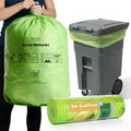 GreFusion Compostable 36 gallon Trash Bags, Extra Thick 1.28 Mills, Compost 36 Gal Trash Bags (Kitchen Tall Garbage Bags), Compostable Lawn & Leaf Yard Waste bags,ASTM D6400,Bpi Certified - color: 36G-15Count