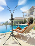 Standing Misters for Outside Patio, Adjustable Height 5.25FT Misting System for Cooling Outdoor, Portable Water Mister with 26.5FT Misting Line for Garden, Backyard,BBQ Party Pool Water Playing