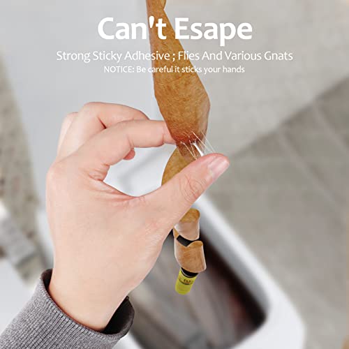 Fly Traps for Indoors Outdoor, Fly Paper Strips Sticky Hanging, Fruit Fly Strips,Fly Tape Catcher Ribbon, Fruit Fly Gnat Trap Killer Fly Traps for Inside Home(35 Pack) - style: Fly Strips