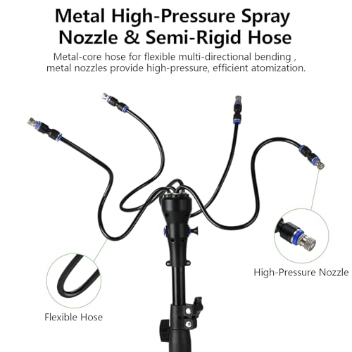 Misters for Outside Patio with 15L Bucket, Standing Portable Misting Cooling System with Adjustable Height(up to 47in), with 10000mAh Water Pump, 8 Nozzles, for Outdoor Patio Cooling Pool BBQ