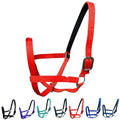 Majestic Ally Adjustable Nylon Cattle Halter with Padded Crown and Nose - 6-Month Warranty - color: Red