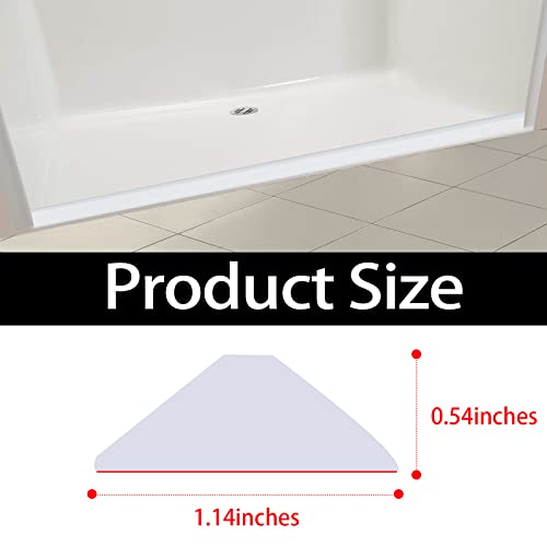 Raycity Shower Threshold Water Dam Stopper for Walk in, White, 39 Inch | Silicone Shower Water Guard, Water Blocker, Shower Door Bottom Seal, Prevent Leaks for Bathroom, Kitchen - color: 0.54" High/White, style: 39Inches