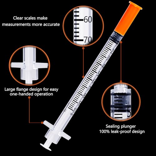 1ml Syringe 31G 5/16 Inch, Lab Supplies Individually Wrapped 25 Pack - size: 1ml-31G-5/16", style: 25 Pack
