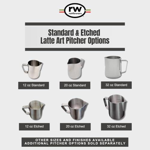 Rattleware 20oz Stainless Steel Latte Art Pitcher | Classic steaming pitcher - size: 20 Ounces