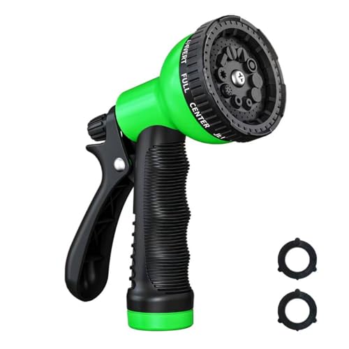 Besiter Garden Hose Nozzle Sprayer: 10 Watering Patterns Spray Nozzles Heavy Duty Hose Head Hose Attachment (Green) - color: Green