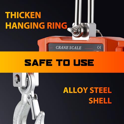 CGOLDENWALL Digital Crane Scale 2200lb Hanging Scale with Switchable kg/lb Display - ideal for Farms, Hunting and Livestock - size: 1000kg
