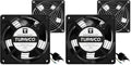 Network Cabinet Fan (2pc Kit) Pair of 120mm 4in Fans 110V AC -Tupavco TP1511 (Pack of 2) - size: 110CFM Sleeve (Pack of 2)