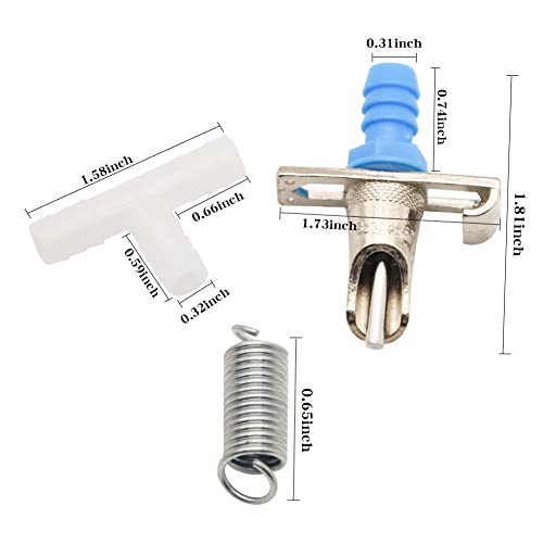 Automatic Rabbit Nipple Drinker with Double Springs 30Sets Guinea Pig Watering System Poultry Rats Rodent Bunny Drinkers(Blue) - color: Blue-double springs