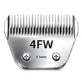 Detachable Pet Clipper Wide Blades Dog Grooming Clipper Replacement Ceramic Blades, Compatible with Andis, Wahl, Oster(Size 4FW,Cut Length 9.5mm) - size: 4FW (9.5mm)