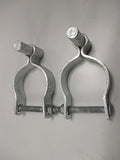 Pressed Steel Chain Link Fence Post Hinge w/Bolt - (2 Sets Pack) (1-5/8") - size: 1-5/8 Inch