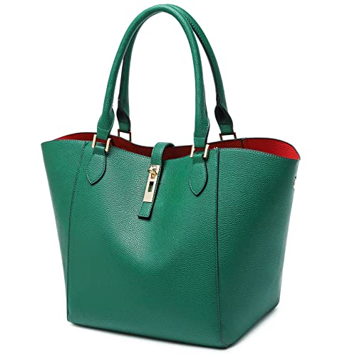 sqlp Large Work Tote Bag for Women Big Bucket Purses Designer Handbags - color: Green